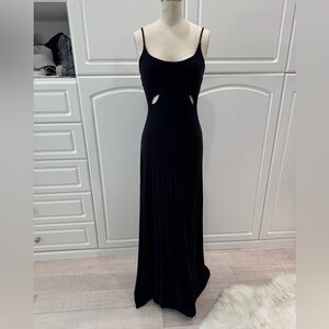 Peek a Boo Maxi Dress Black